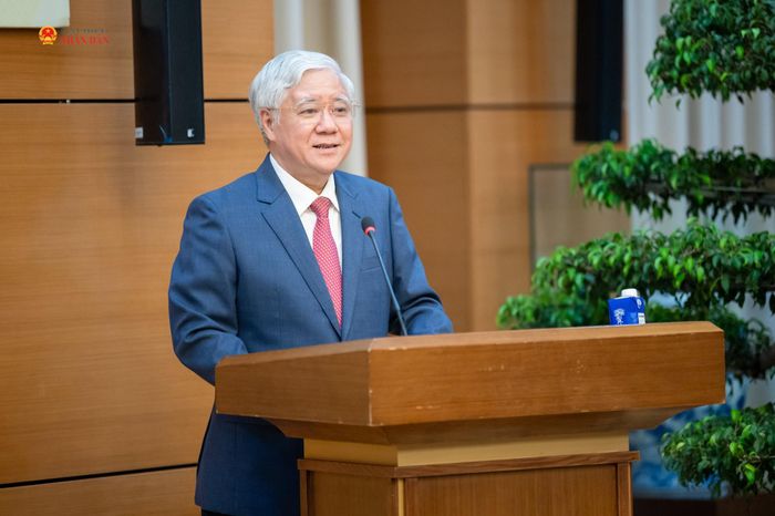  Phó Chủ tịch Thường trực Quốc hội Đỗ Văn Chiến phát biểu tại Lễ công bố