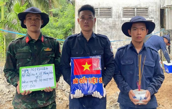 Hài cốt liệt sĩ được cất bốc tại ấp Thới An A (cũ), nay là ấp Thới Hưng, xã Phong Điền.