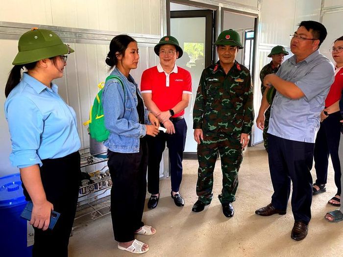 Một hộ dân được nhận nhà mới, ở bản Sân Bay, sau lũ quét. Ảnh: Xã Mường Than cung cấp