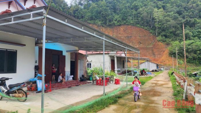 Một góc khu tái định cư xóm Nặm Dạng, xã Minh Khai hôm nay.