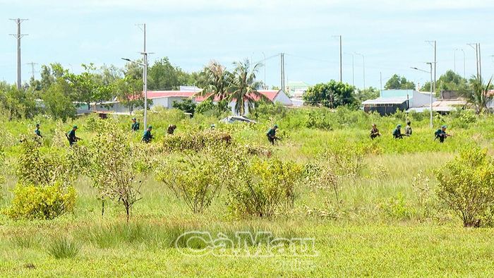 Nội dung thực binh A tại khóm Nhà Mát, phường Hiệp Thành.