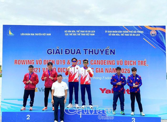 HCV (Thuyền Kayak K2 nam U18, cự ly 500 m) thuộc về VĐV Châu Chí Nguyện và Lê Quốc Thịnh.