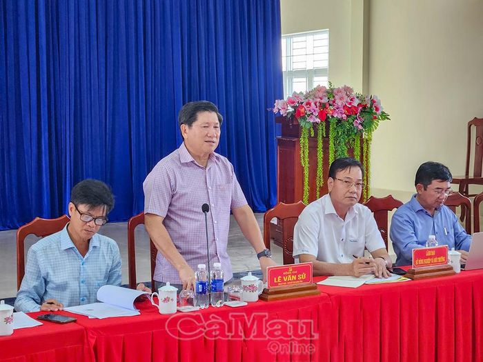 Phó Chủ tịch UBND tỉnh Lê Văn Sử phát biểu chỉ đạo tại buổi làm việc.