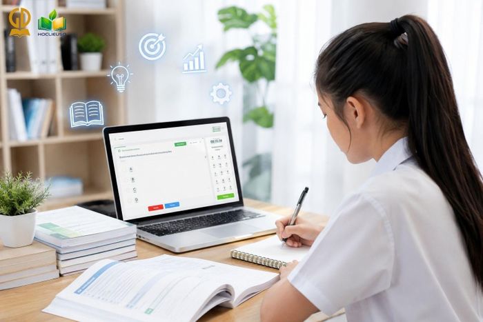 Sau mỗi bài làm, hệ thống tự động chấm điểm, phân tích lỗi sai và cung cấp lời giải chi tiết, hỗ trợ học sinh ôn tập đúng trọng tâm và khắc phục lỗ hổng kiến thức.