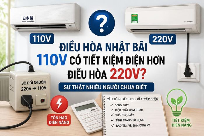 Điều hòa Nhật bãi 110V có tiết kiệm điện không?