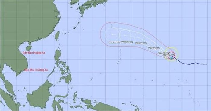 Dự báo đường đi của siêu bão Dolphin từ Cơ quan Khí tượng Nhật Bản. Nguồn: NCHMF.
