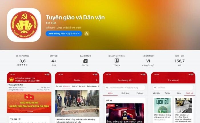 Ứng dụng “Tuyên giáo và Dân vận” là một trong những bước chuyển của ngành tuyên giáo trong quá trình chuyển đổi số, đa dạng hóa kênh truyền thông và đưa thông tin chính thống đến gần hơn với người dân.