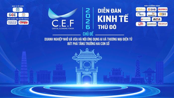 Diễn đàn Kinh tế Thủ đô năm 2026 với chủ đề “Doanh nghiệp nhỏ và vừa Hà Nội ứng dụng AI và thương mại điện tử bứt phá tăng trưởng hai con số”. Ảnh: BTC