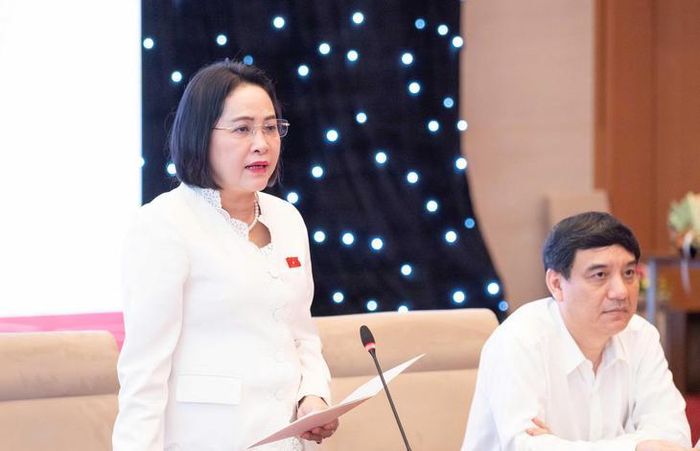 Phó Chủ tịch Quốc hội Nguyễn Thị Thanh phát biểu chỉ đạo tại phiên họp. Ảnh: Khắc Phục