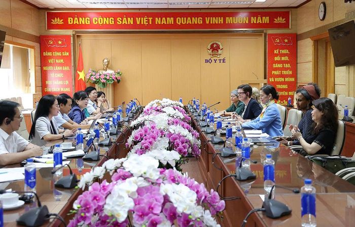 Quang cảnh buổi tiếp và làm việc. Ảnh: Trần Minh