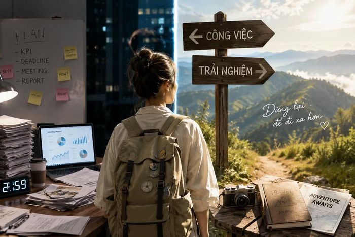  Người trẻ hiện nay không còn xem công việc là thước đo duy nhất của thành công mà thay vào đó là trải nghiệm và nhu cầu cá nhân. Ảnh thực hiện bởi AI. 