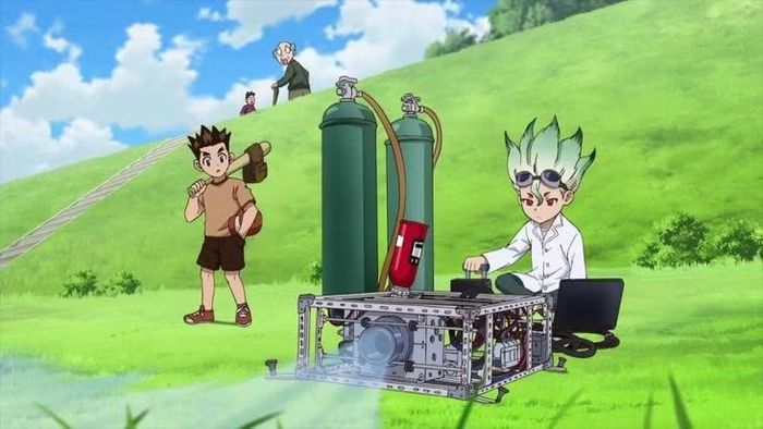  Phân cảnh Senku Ishigami làm thí nghiệm. Ảnh: Dr.Stone Wiki 