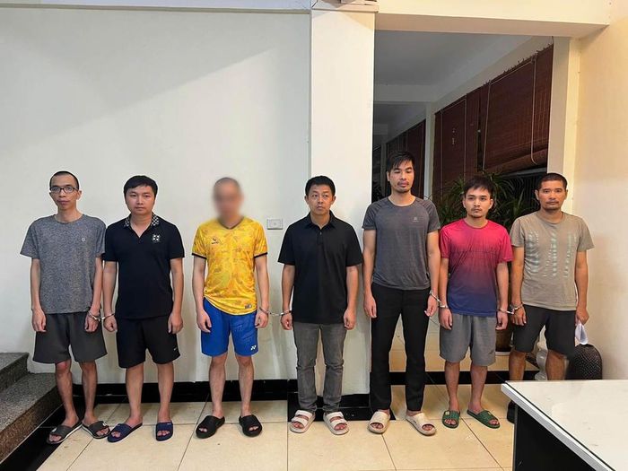 Công an TP Hà Nội bắt giữ Hoàng Gia Tân cùng các đối tượng liên quan.