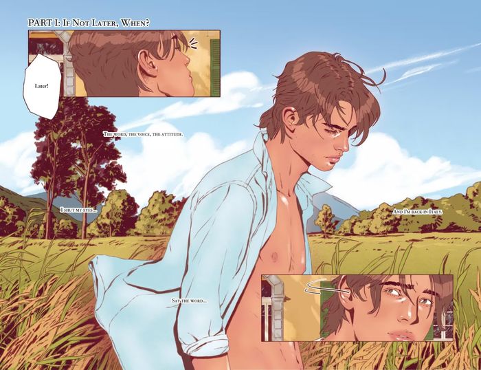 Phiên bản tiểu thuyết đồ họa của câu chuyện tình yêu nổi tiếng Call Me by Your Name. Ảnh: Financial Times.