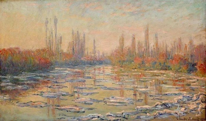 Bức tranh Những mảnh băng trôi được họa sĩ Claude Monet vẽ năm 1880. Ảnh: wikiart. 