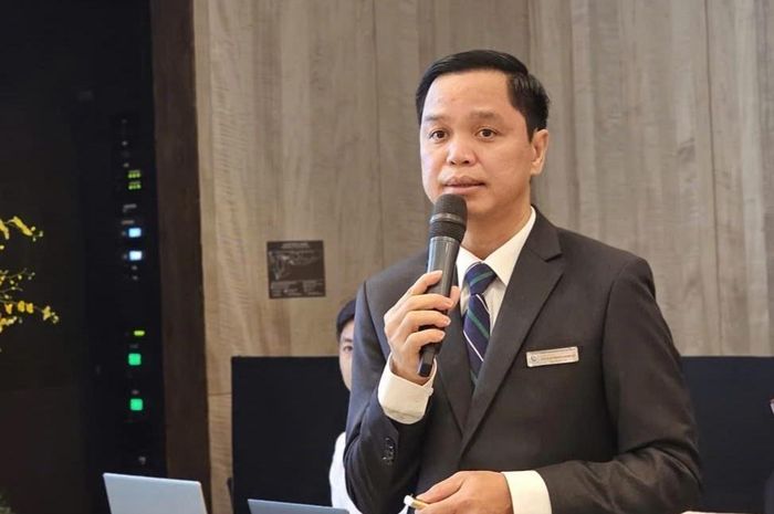 PGS.TS Nguyễn Hoàng Hải phát biểu tại hội nghị khoa học. Ảnh: Nguyễn Thuận. 