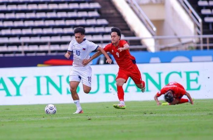 Philippines ngược dòng đánh bại Lào trong thế hơn người. Ảnh: PFF