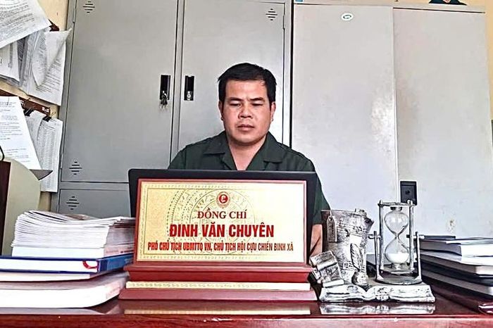 Anh Đinh Văn Chuyên, Chủ tịch Hội Cựu chiến binh xã Quy Đức, Phú Thọ - Ảnh: Quy Đức