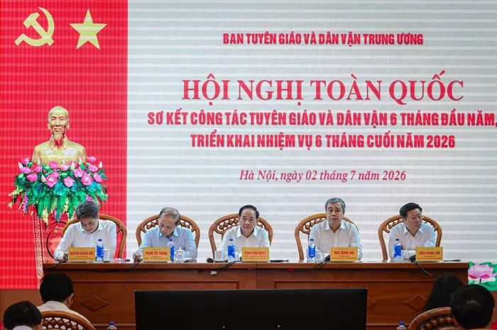 Hội nghị toàn quốc sơ kết công tác tuyên giáo và dân vận 6 tháng đầu năm, triển khai nhiệm vụ 6 tháng cuối năm 2026. (Ảnh: BẢO LONG)