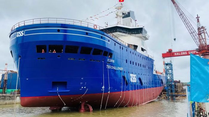 Tàu dịch vụ điện gió hiện đại CSOV do Công ty Đóng tàu Hạ Long (SBIC) đóng cho chủ tàu quốc tế.
