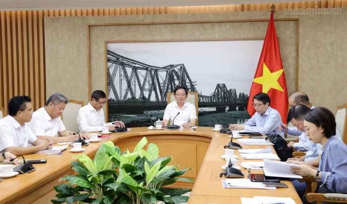 Phó Thủ tướng Hồ Quốc Dũng chủ trì cuộc họp về việc thành lập Khu Công nghệ cao của tỉnh Hưng Yên.(Ảnh: VGP)