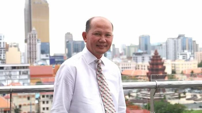 Nhà nghiên cứu Uch Leang, Quyền Vụ trưởng Vụ Nghiên cứu châu Á-châu Phi và Trung Đông, Viện Quan hệ quốc tế, Viện Hàn lâm Hoàng gia Campuchia, Chủ tịch Hội cựu sinh viên Campuchia học tại Việt Nam. (Ảnh: HUY VŨ)