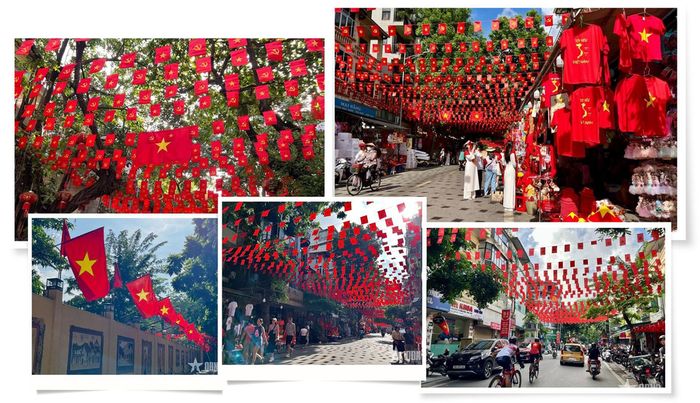 Đường phố Hà Nội rực rỡ cờ hoa trong Lễ kỷ niệm 80 năm Quốc khánh nước Cộng hòa xã hội chủ nghĩa Việt Nam (2-9-1945 / 2-9-2025). Ảnh: PHẠM LANH