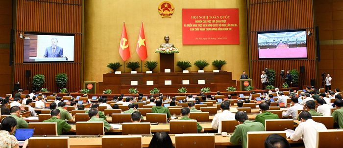 Tổng Bí thư, Chủ tịch nước Tô Lâm dự, chỉ đạo Hội nghị toàn quốc nghiên cứu, học tập, quán triệt và triển khai thực hiện Nghị quyết Hội nghị Trung ương 3 khóa XIV (Ngày 29-7-2026). Ảnh: TRỌNG HẢI