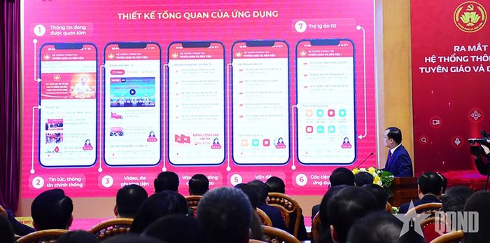Giới thiệu ứng dụng di động "Tuyên giáo và Dân vận" trên điện thoại di động.