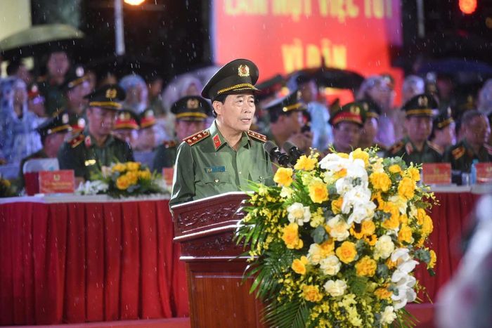 Thượng tướng Lê Quốc Hùng phát biểu tại lễ khai mạc