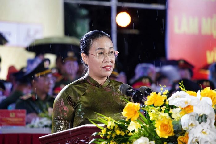 Phó Chủ tịch UBND TP Đà Nẵng Nguyễn Thị Anh Thi phát biểu chào mừng hội thao