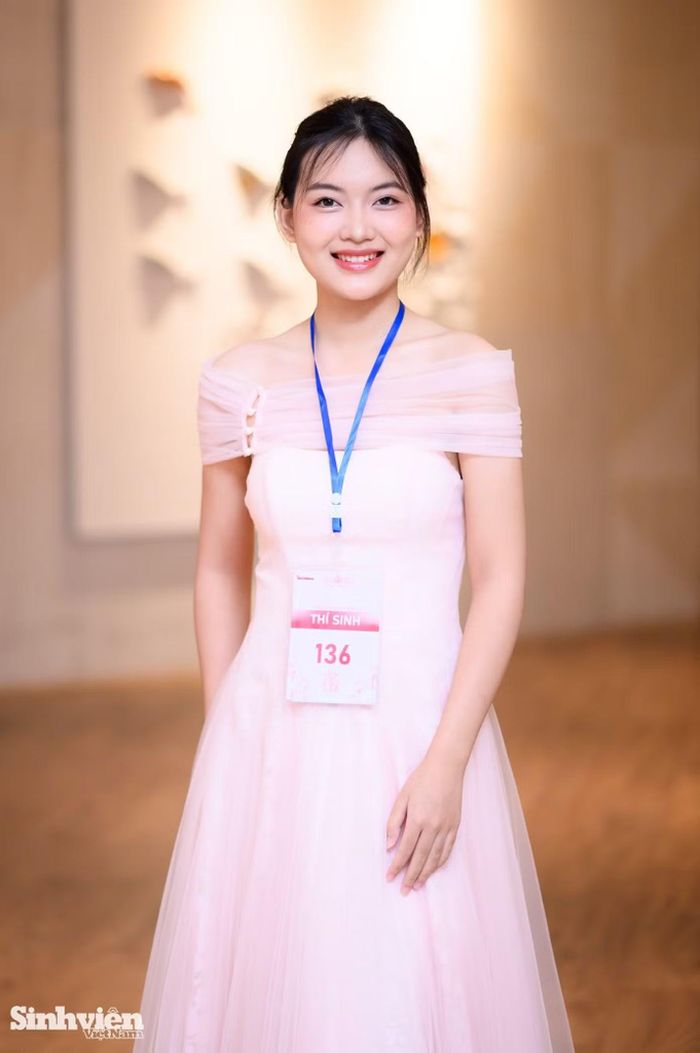 Nguyễn Thị Sen (trường ĐH Vinh) tại vòng Sơ khảo miền Bắc 'Hoa hậu Việt Nam 2026' (Ảnh: Lê Vượng)