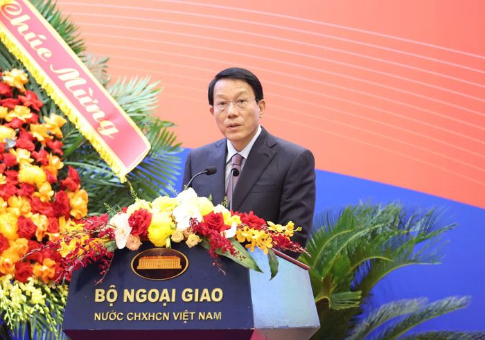  Đại tướng Lương Tam Quang, Ủy viên Bộ Chính trị, Bộ trưởng Bộ Công an phát biểu tại hội nghị. Ảnh: QUANG PHÚC 