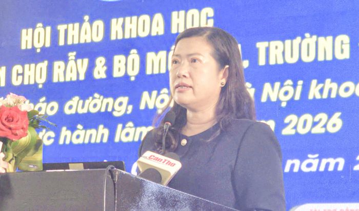 Phó Chủ tịch UBND TP Cần Thơ Nguyễn Thị Ngọc Điệp phát biểu tại hội thảo