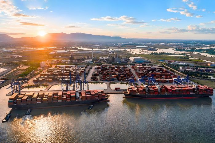  TCIT đón các chuyến tàu mẹ quốc tế chở đầy hàng hóa. Ảnh: THÀNH HUY 