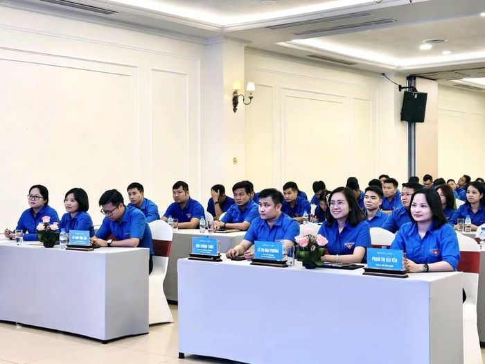 Cán bộ Đoàn tỉnh Ninh Bình tham dự hội nghị.
