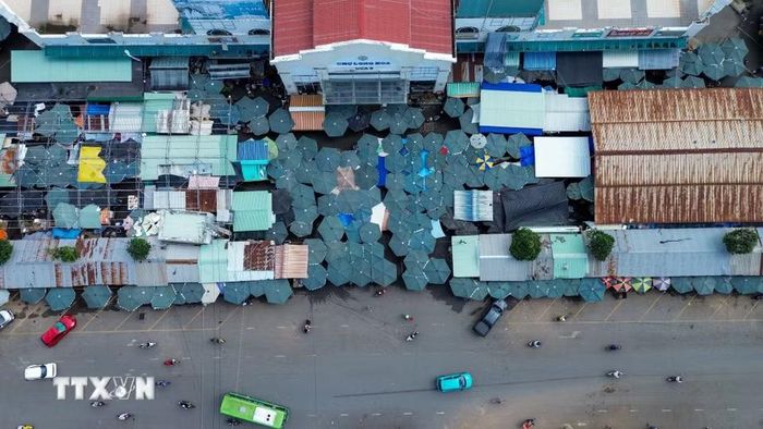 Chợ Long Hoa còn lưu giữ những nét văn hóa, ẩm thực đặc trưng, góp phần tạo nên sức sống riêng của khu chợ. (Ảnh: Giang Phương/TTXVN)