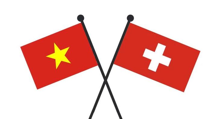 Quốc kỳ Việt Nam và Thụy Sĩ. (Nguồn: Vietnam+)