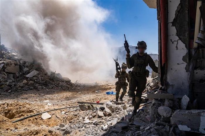 Binh sĩ Israel trong chiến dịch quân sự tại Dải Gaza. Ảnh: THX/TTXVN