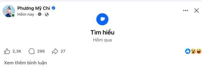 Bài đăng đang gây xôn xao giữa đêm của Phương Mỹ Chi.