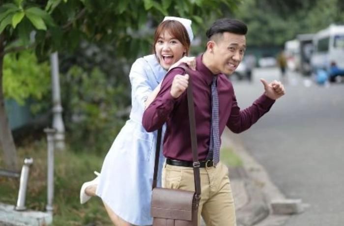 Trấn Thành nảy sinh tình cảm với Hari trên trường quay phim "Bệnh viện ma".