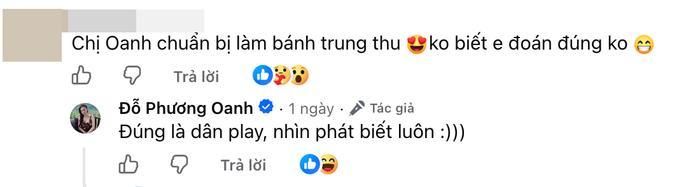 Phương Oanh bị một khán giả "bắt bài" làm bánh trung thu thông qua những hình ảnh nữ diễn viên chia sẻ.