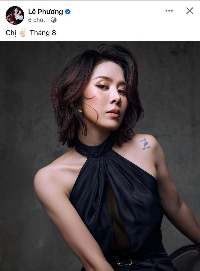 Lê Phương xuất hiện với diện mạo mới. Ảnh: Chụp màn hình FBNV