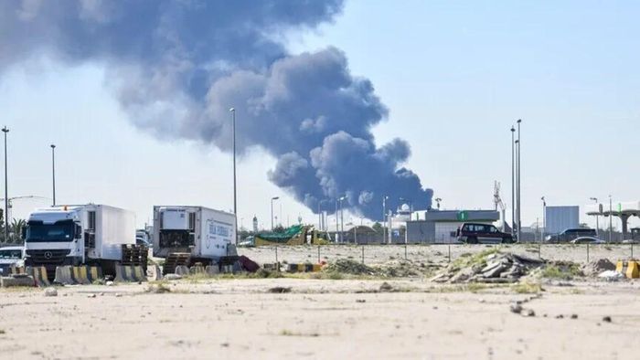Iran tuyên bố đã tấn công căn cứ quân sự của Mỹ ở Kuwait bằng máy bay không người lái hôm 8 tháng 7 năm 2026. Ảnh: Anadolu.