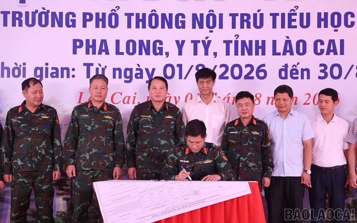 Đại diện các đơn vị ký giao ước thi đua.