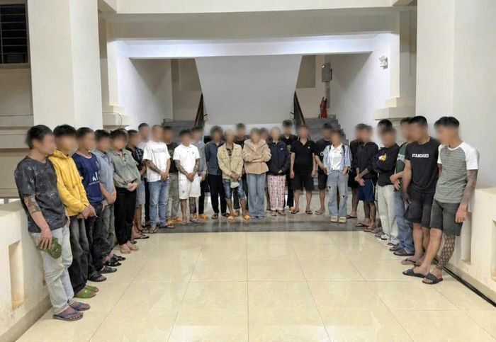 Liên quan đến vụ việc có 38 người dương tính với ma túy. Ảnh: Công an Lâm Đồng