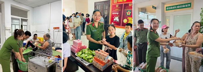 Bên cạnh nhiệm vụ chuyên môn, Công an phường Điện Bàn còn chú trọng công tác an sinh xã hội, chăm lo cho người nghèo, trẻ em nghèo hiếu học.