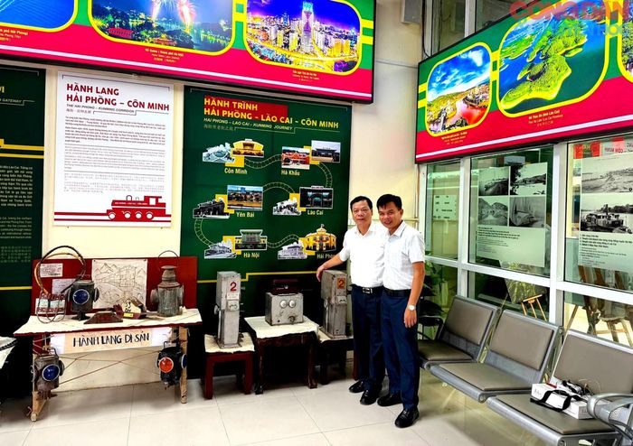 Trưng bày gần 300 hiện vật về 120 năm đường sắt Hải Phòng - Lào Cai - Côn Minh. Ảnh: Bảo tàng Lào Cai