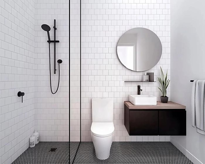 Nhà tắm gọn gàng tăng yếu tố thoáng đãng, sang trọng