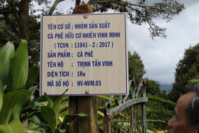  Biển nhận diện hữu cơ tại vườn 